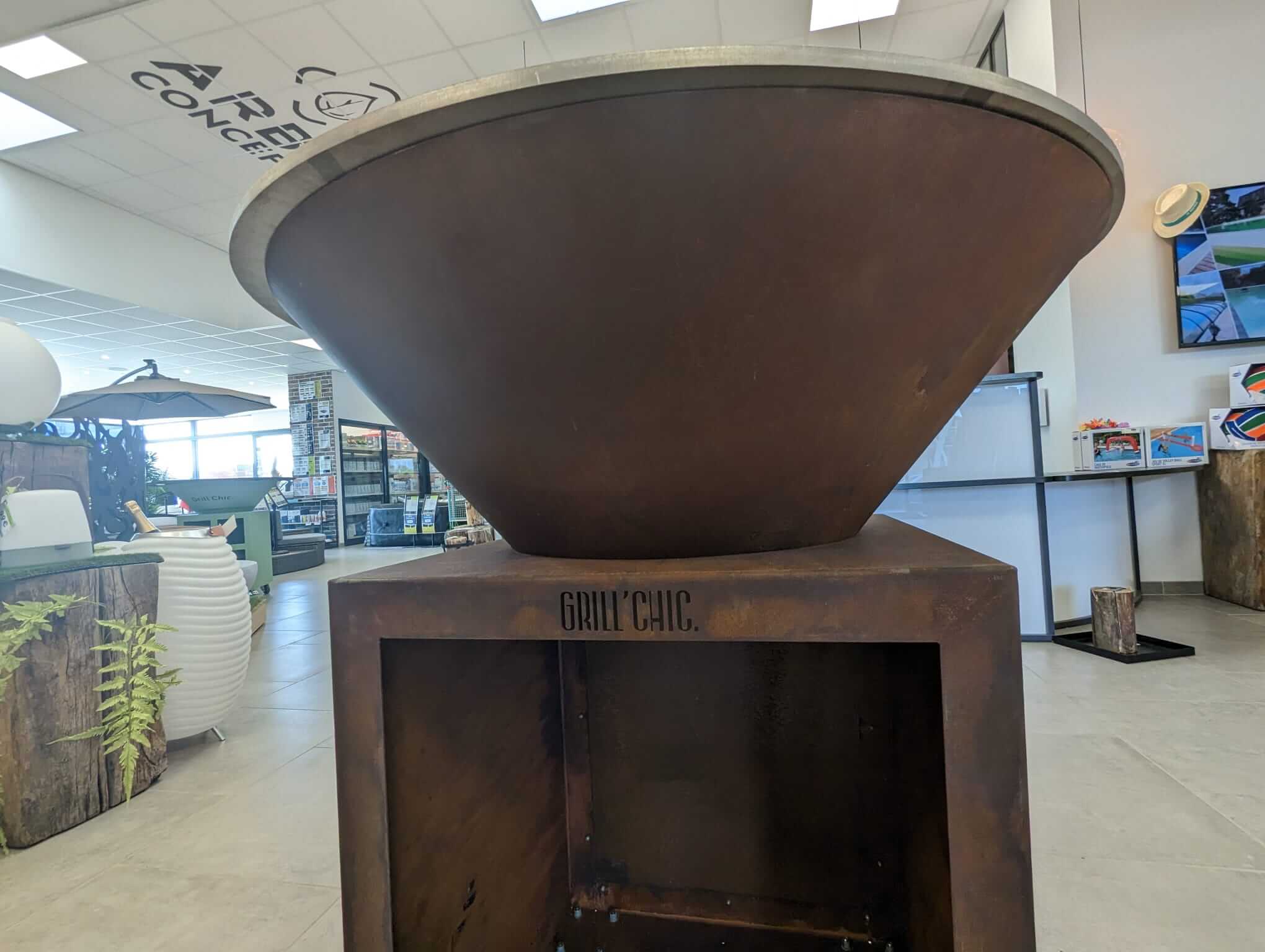 Grille haute Brasero Plancha - diamètre 49 cm, acier, Made in France